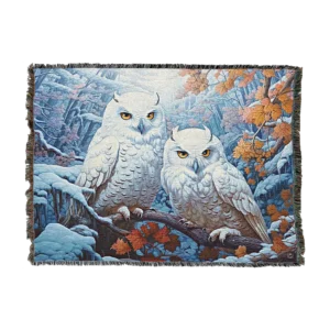 Snowy Owl Winter Blanket