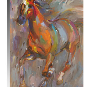 Wild and Free Painted Horse – Stellar Steed – 24 x 32 in. Premium Museum Wrapped Canvas