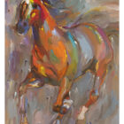 Wild and Free Painted Horse – Stellar Steed – 24 x 32 in. Premium Paper Print