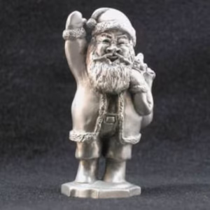Welcome Santa Clause Pewter Figurine by Andy Schumann