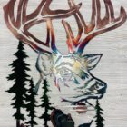 Mornings in the Woods Whitetail and Turkey Metal Wall Art