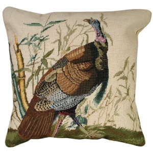 Wild Turkey 20"x20" Mixed Stitch Pillow