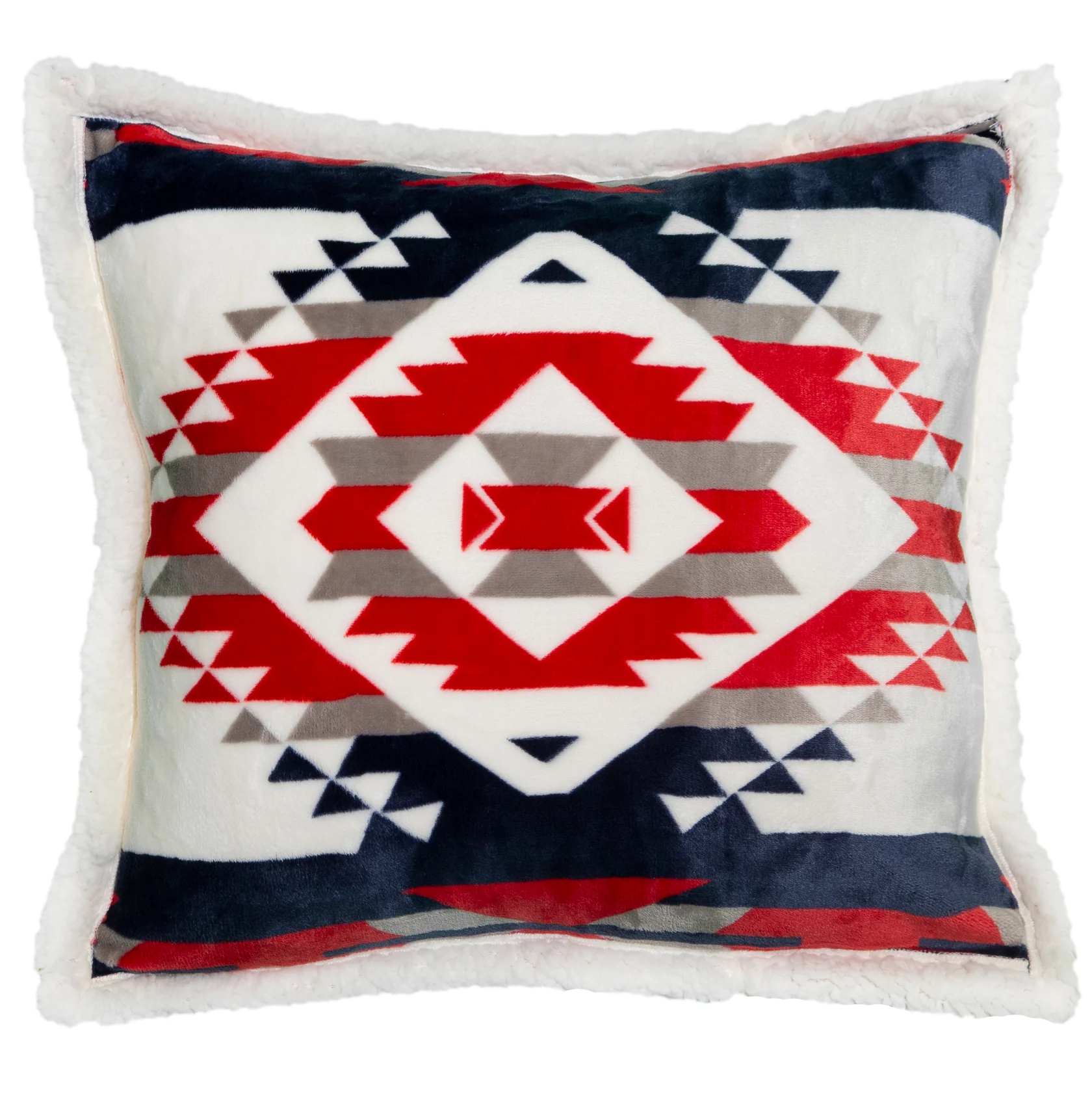 Wrangler® Red, White, and Blue Southwest Plush Sherpa Pillow Wrangler® Red, White, and Blue Southwest Plush Sherpa Pillow