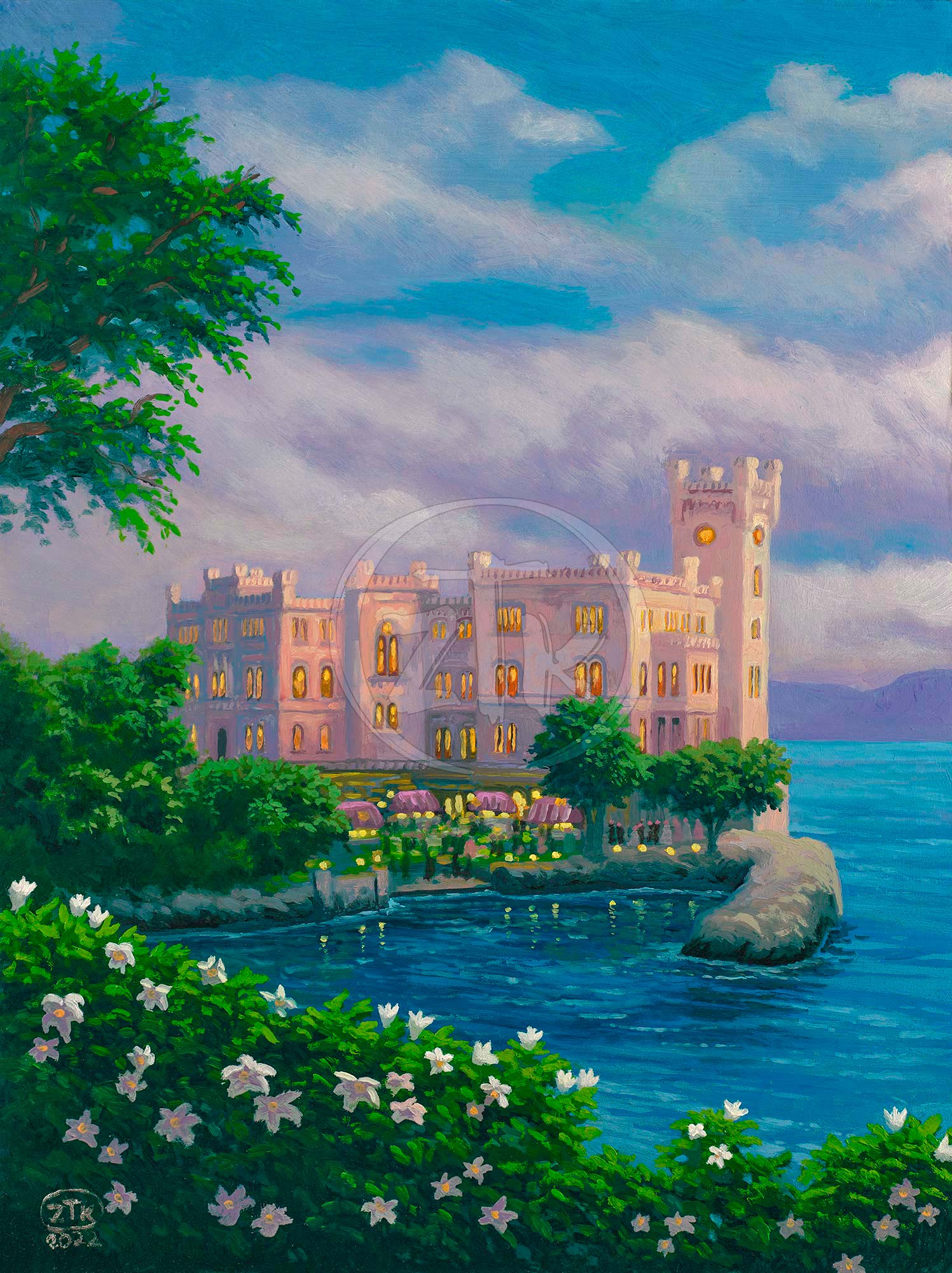 canvas_triest_uf Trieste, Italy - 9" x 12" Limited Edition Canvas