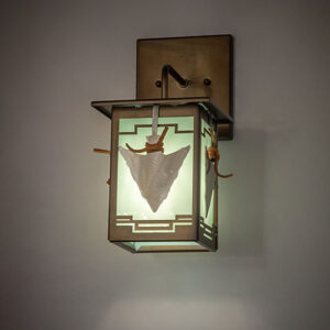 6" Wide Arrowhead Lantern Wall Sconce