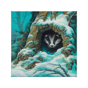 Badger's Den - 14" x 14" Gallery Wrapped Canvas