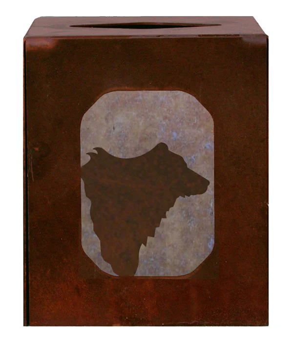 Bear Square Tissue Box Cover