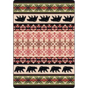 Cozy Bears – Burnt Red – Mountain Lodge Retreat Area Rug