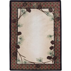 Delicate Pines – Natural – Mountain Lodge Retreat Area Rug