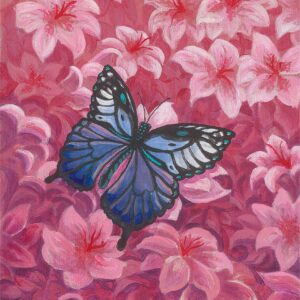 Flower Patch Visitor – Butterfly – 11″ x 14″ Art Print
