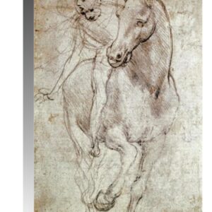 Horse & Rider by Leonardo Da Vinci – 14 1/4 x 22 in. Premium Museum Wrapped Canvas