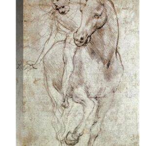 Horse & Rider by Leonardo Da Vinci – 14 1/4 x 22 in. Gallery Wrapped Canvas