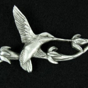 Hummingbird Pewter Pin by Andy Schumann