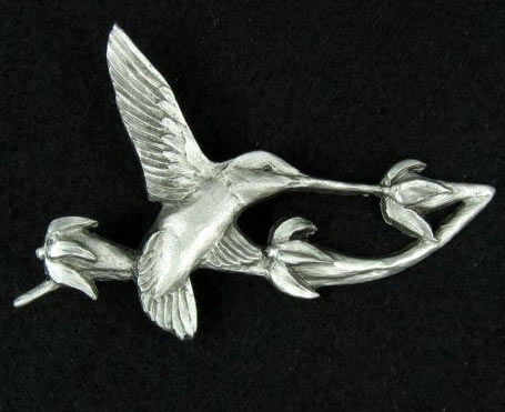 Hummingbird Pewter Pin