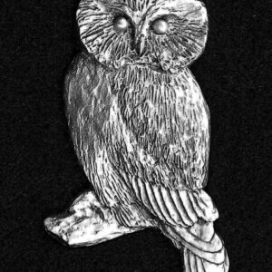 Owl Pewter Pin by Andy Schumann