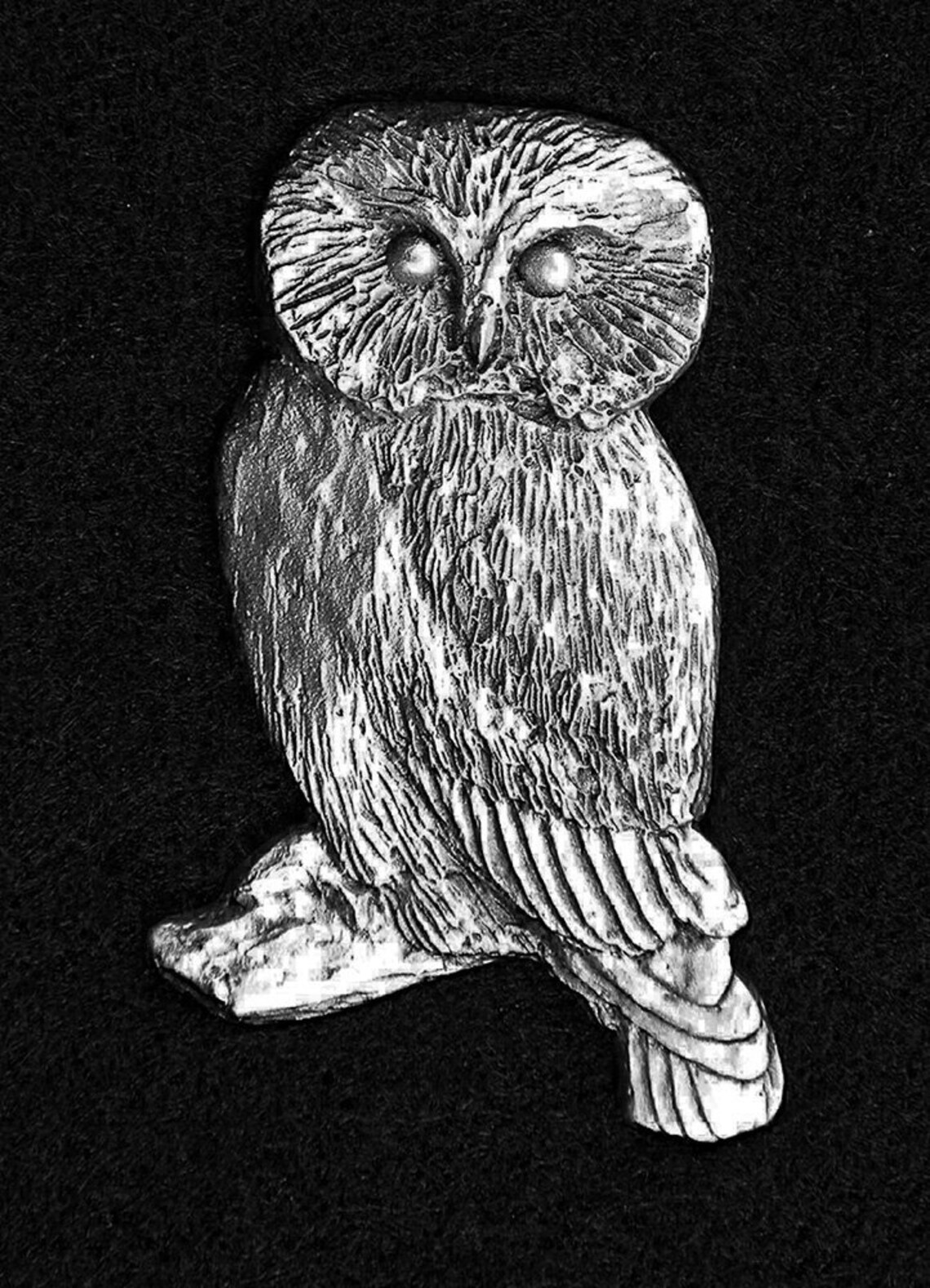 Owl Pewter Pin by Andy Schumann