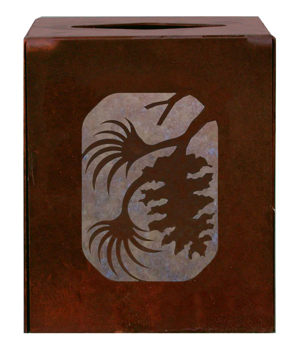Pinecone Square Tissue Box