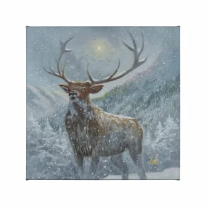 Spirit of the North - Elk - 14" x 14" Gallery Wrapped Canvas