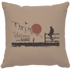 Welcome Ranch Image Pillow 16×16