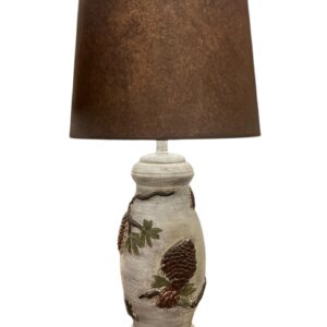 Winter Pine Cone Table Lamp