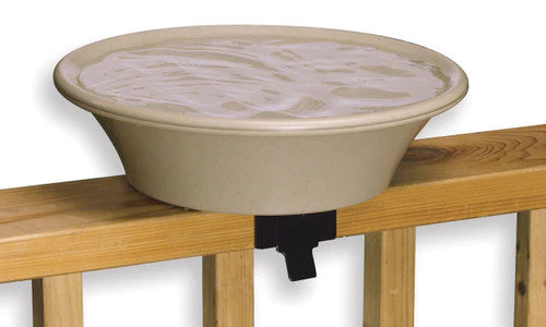 Allied Precision Four Seasons Heated Bird Bath with EZ Tilt Deck Mounting and Stand
