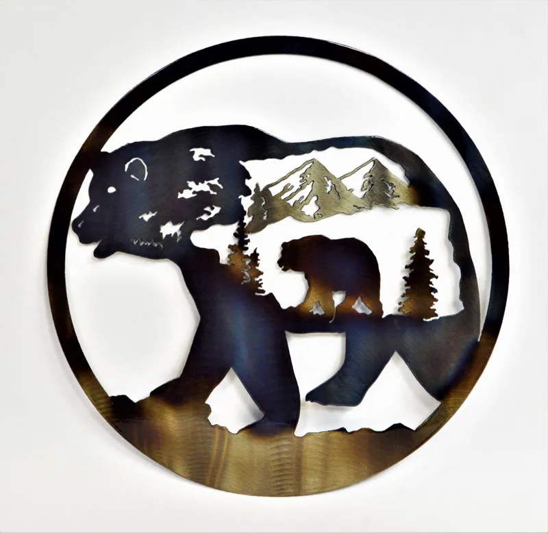 Bear Inside Bear Circle Art