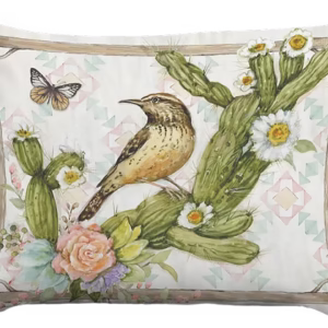 Bird on Cactus Pillow