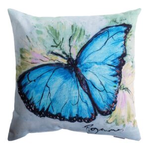 Blue Butterfly Climaweave Pillow 18″ x 18″ (Set of 2)