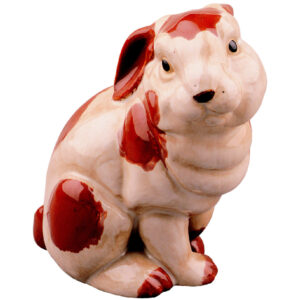 Brown Spotted Bunny Ceramic Figurine