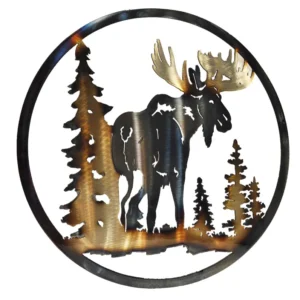 Bull Moose Circle Art