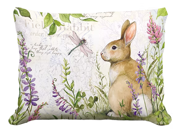 Bunny & Dragonfly Pillow