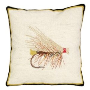 Caddis Fly Needlepoint Pillow 16″x16″