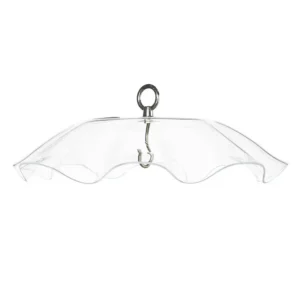 Clear Protective Cover for Hanging Bird Feeder with Scalloped Edges