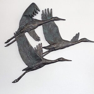 Crane Trio Oversized Wall Sculpture by Andy Schumann