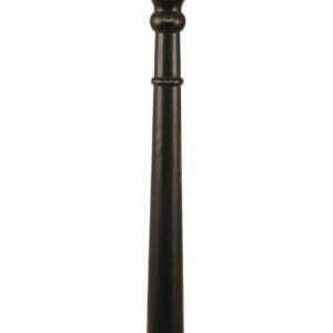 Distressed Black Square Candlestick Floor Lamp with Feather Tree Shade