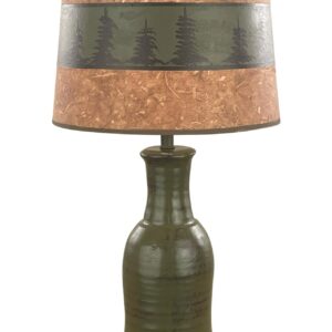 Distressed Pine Faux Water Jug Table Lamp