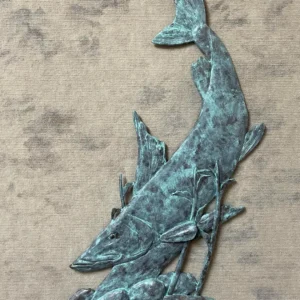 Diving Musky Wall Sculpture by Andy Schumann