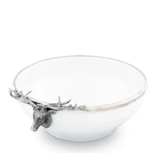 Elk Head Stoneware Bowl Larger