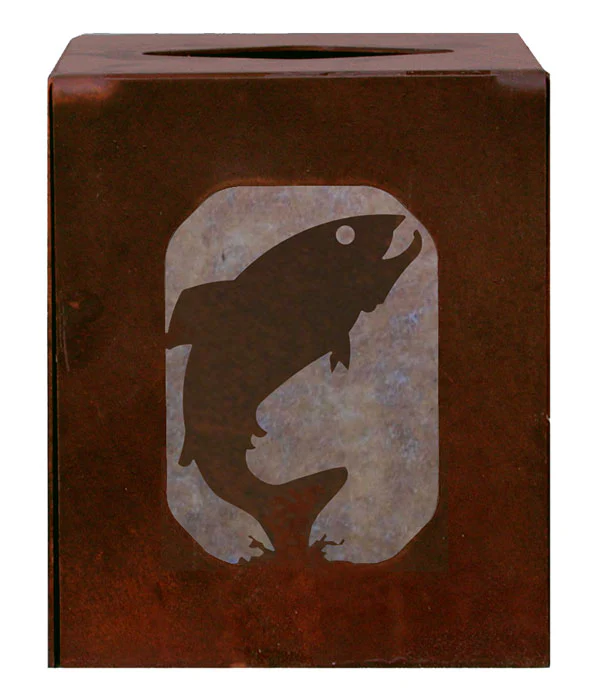 Trout Square Tissue Box Cover