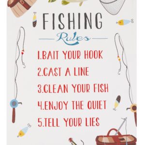 Fishing Rules Kitchen Towel (Pack of 6)