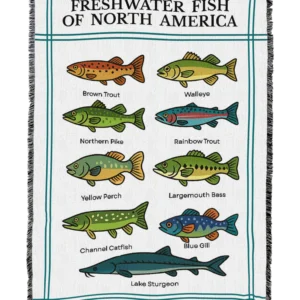 Freshwater Fish of North America Blanket