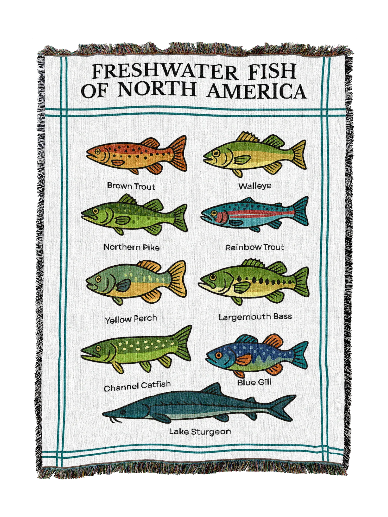 Freshwater Fish Of North America Blanket