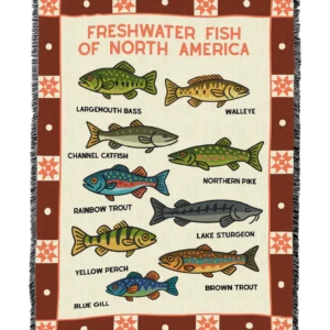 Freshwater Fish of North America Blanket