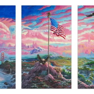 From Sea to Shining Sea - Triptych Wood Signs