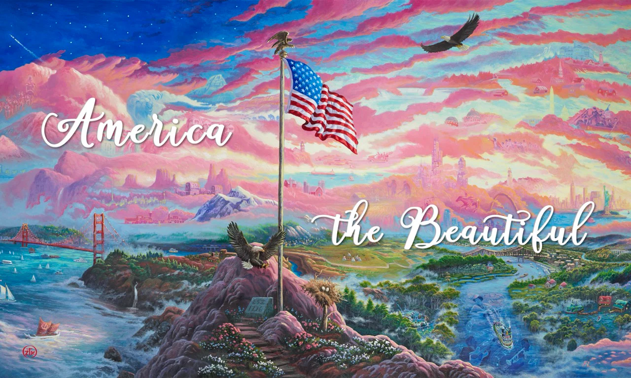 From Sea to Shining Sea - Wood Sign