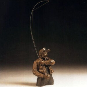 Gotcha Bronze Fisherman Sculpture by Mark Hopkins
