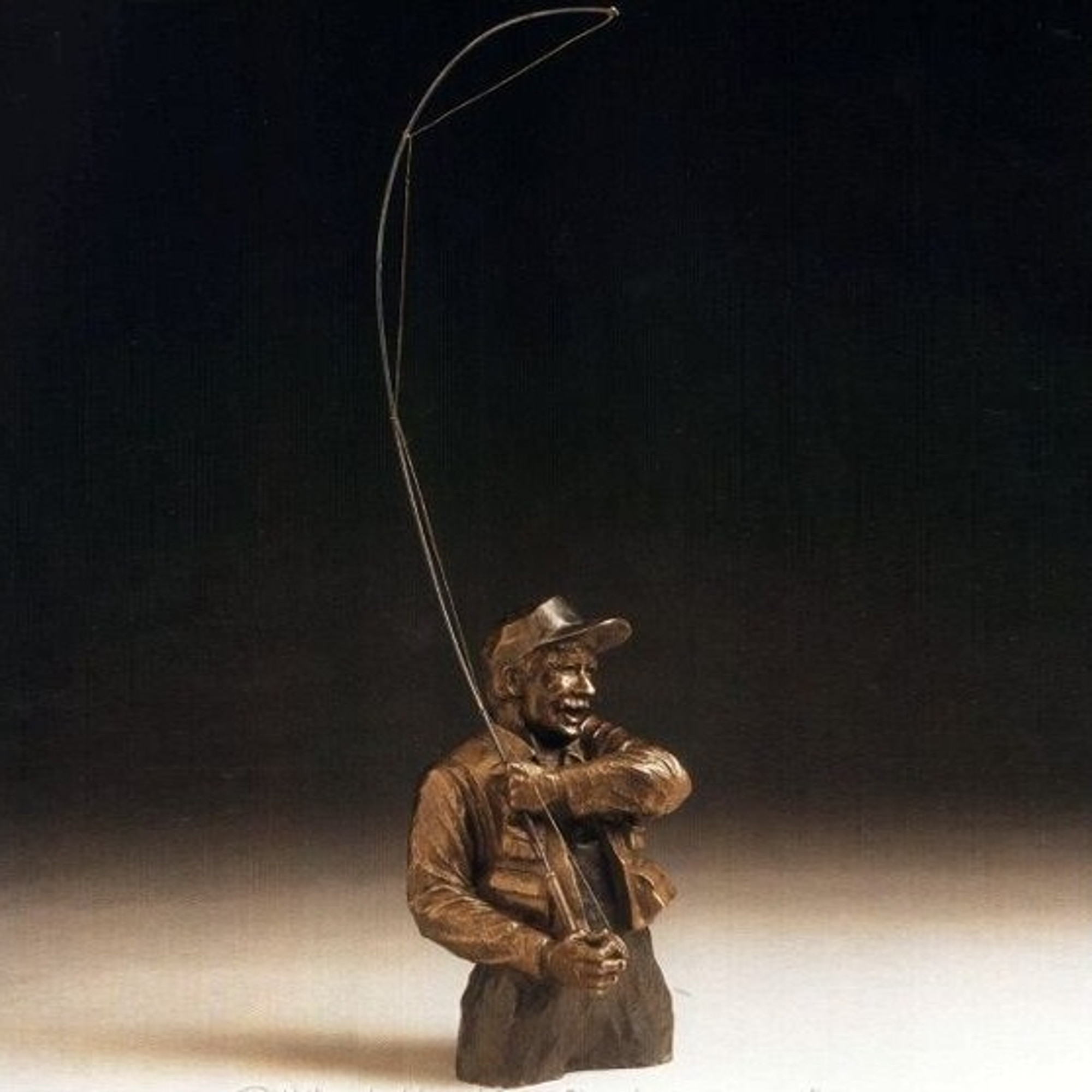 Gotcha Bronze Fisherman Sculpture by Mark Hopkins