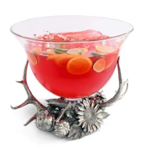 Harvest Glass Pedestal Centerpiece