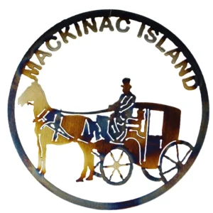 Horse and Buggy Mackinac Island Circle Art