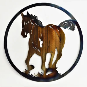 Horse and Colt Circle Art